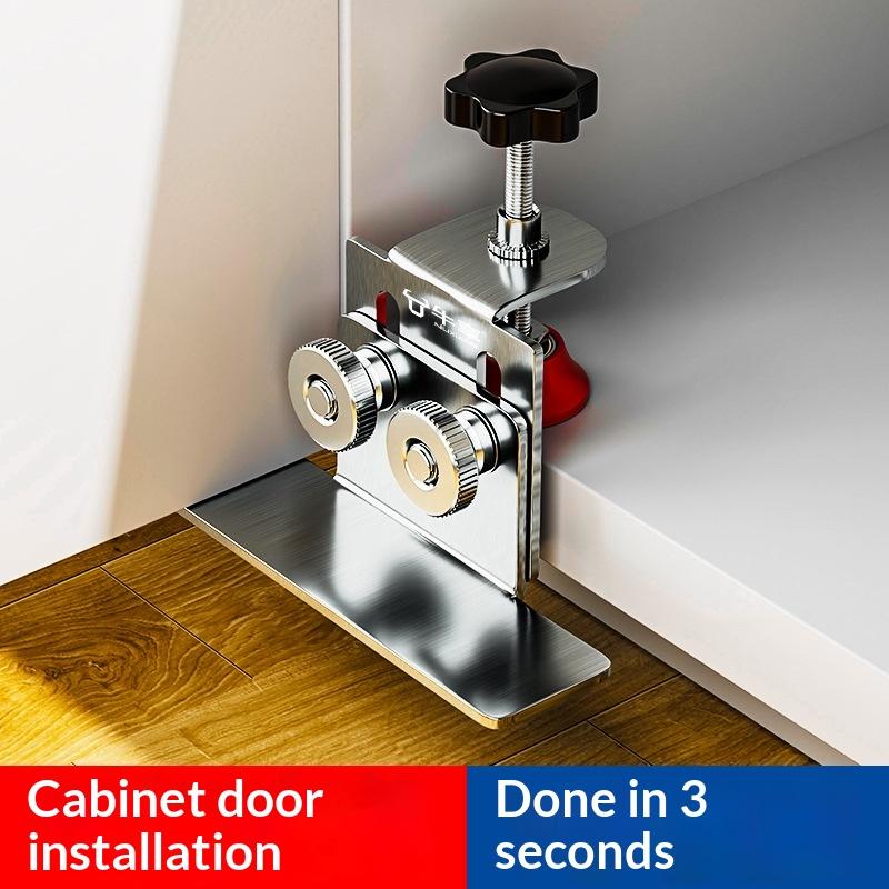 

Cabinets Frame Jig Woodworking Cabinet Door Mounting Positioner Adjustable Stainless Steel Cabinet Door Mounting Clamp срібний