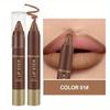 6-Color Chocolate Shaded Matte Lipstick - Rich & Dense Texture, Vibrant Long-Wear, Easy Lip Contouring Lip Gloss Lip Makeup