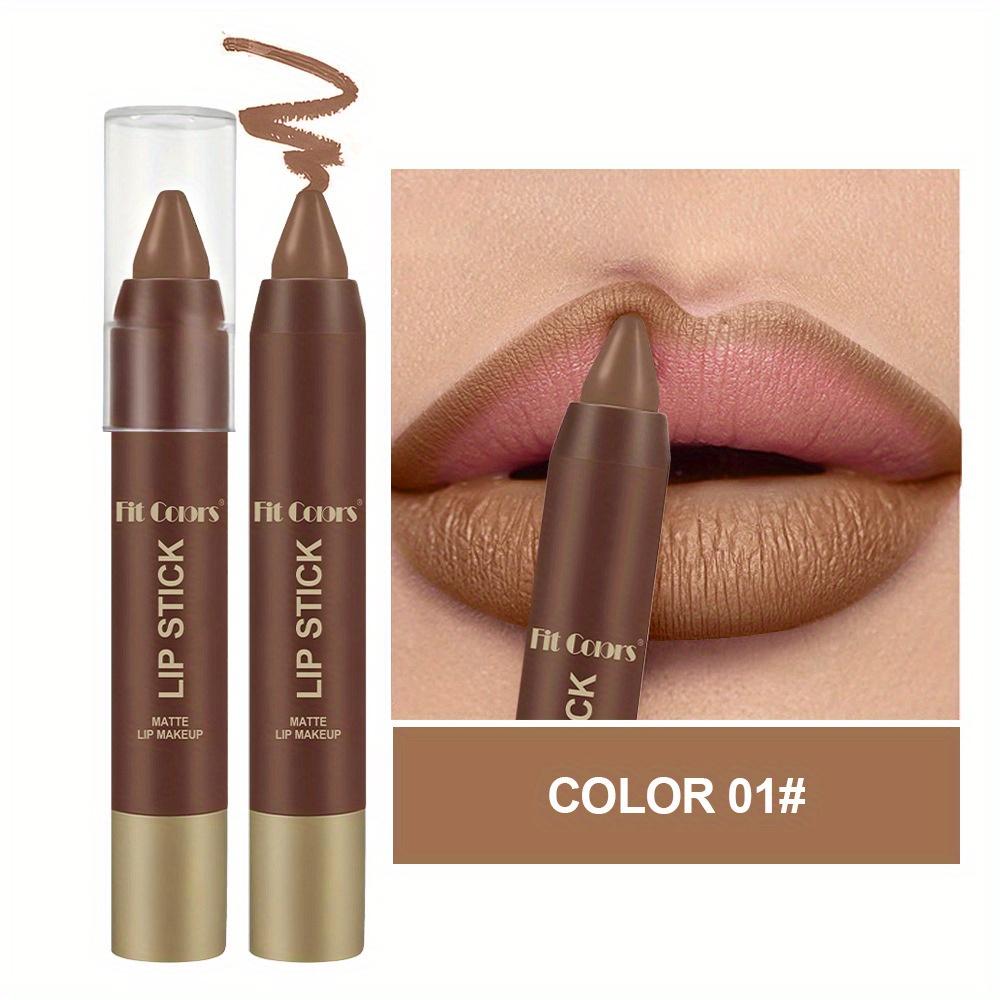 6-Color Chocolate Shaded Matte Lipstick - Rich & Dense Texture, Vibrant Long-Wear, Easy Lip Contouring Lip Gloss Lip Makeup