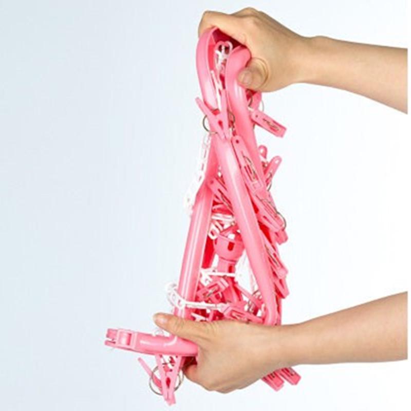 Windproof Foldable 32-Clip Hanger for Drying Clothes, Pants, Socks, and Underwear