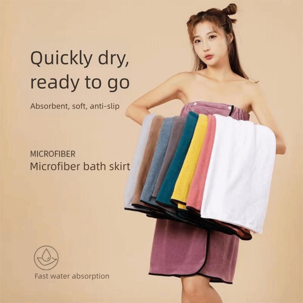Microfiber Bath Skirt Cartoon Wrap Shower Skirt Beach Towel Spa Bathrobes  Lady