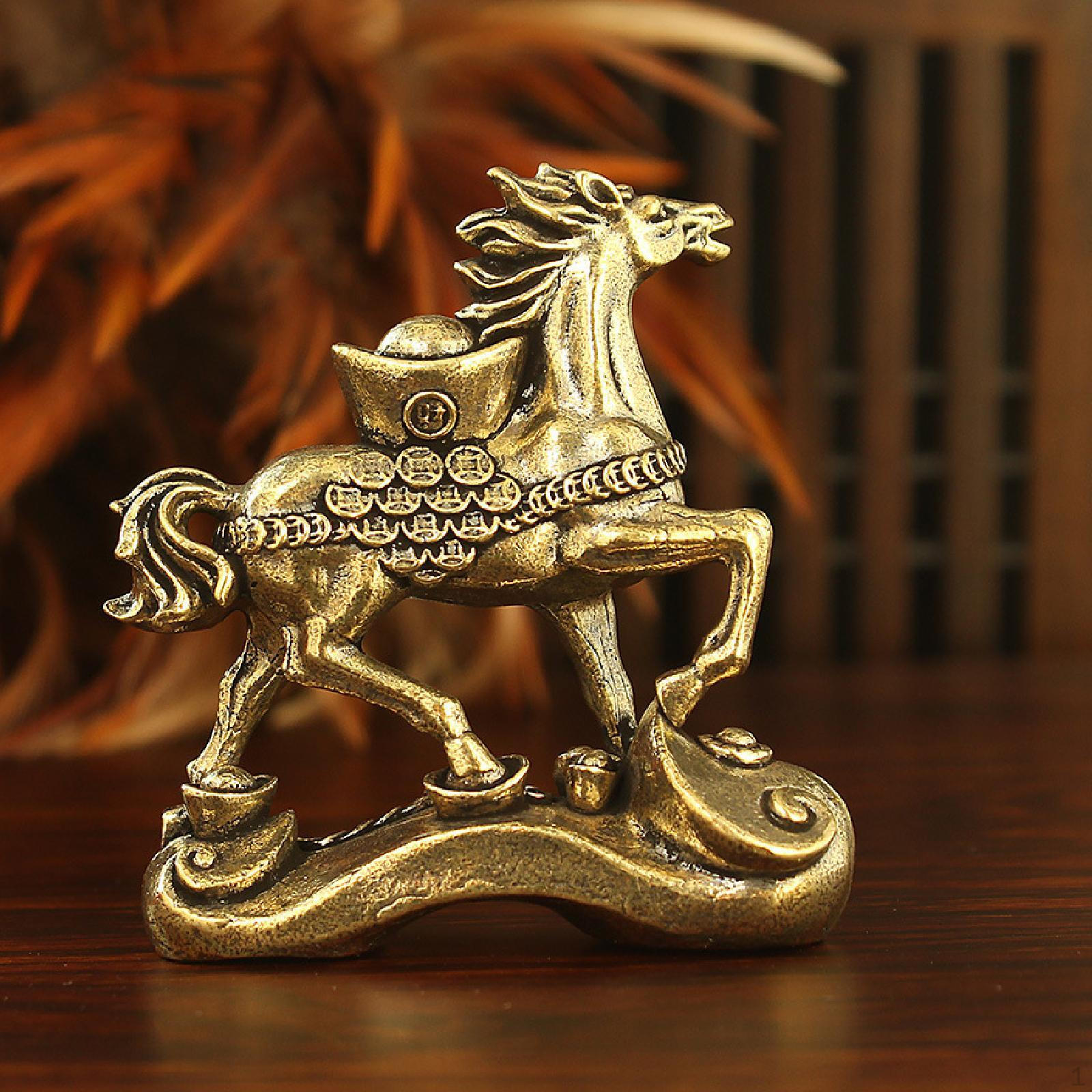 

Miniature Horse Figurine Statue Decor Collectible Gift Unique Small Ornament for Home Table