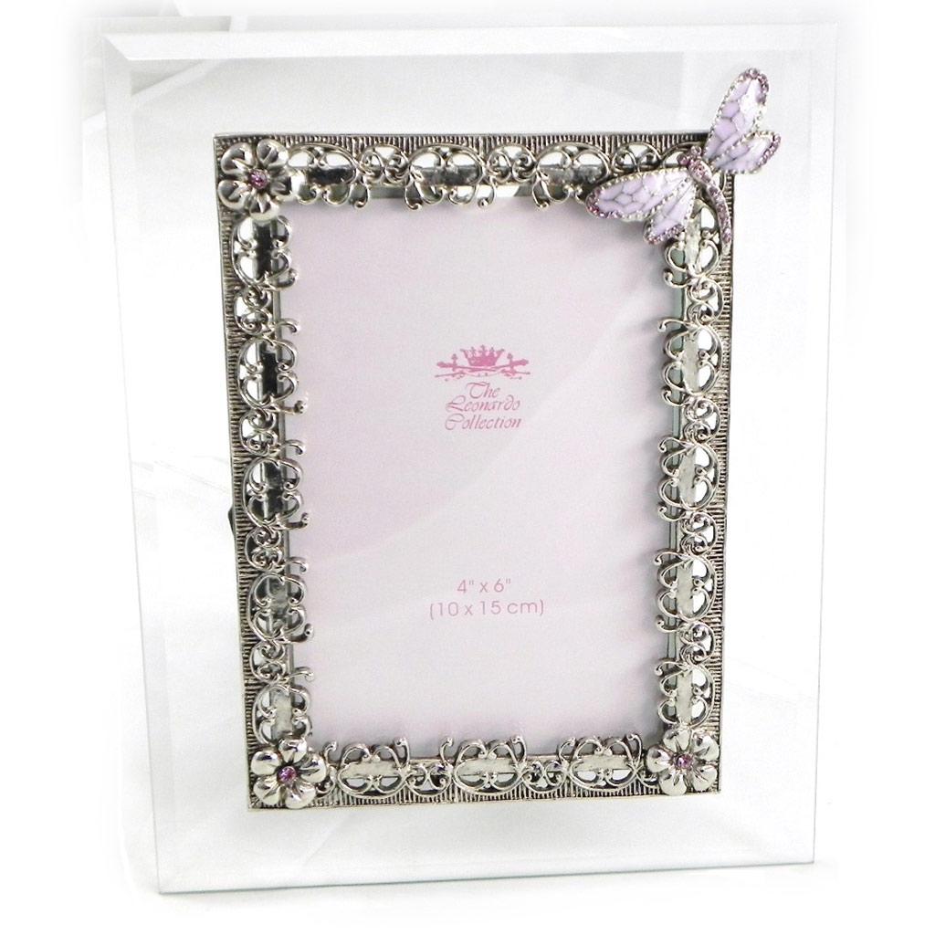 Les Trésors De Lily [H5601] - Purple 'Silk Dragonfly' Photo Frame