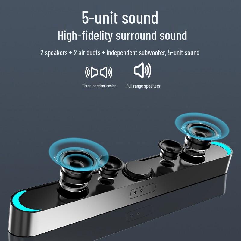 SADA Desktop Mini Soundbar Speaker with Microphone