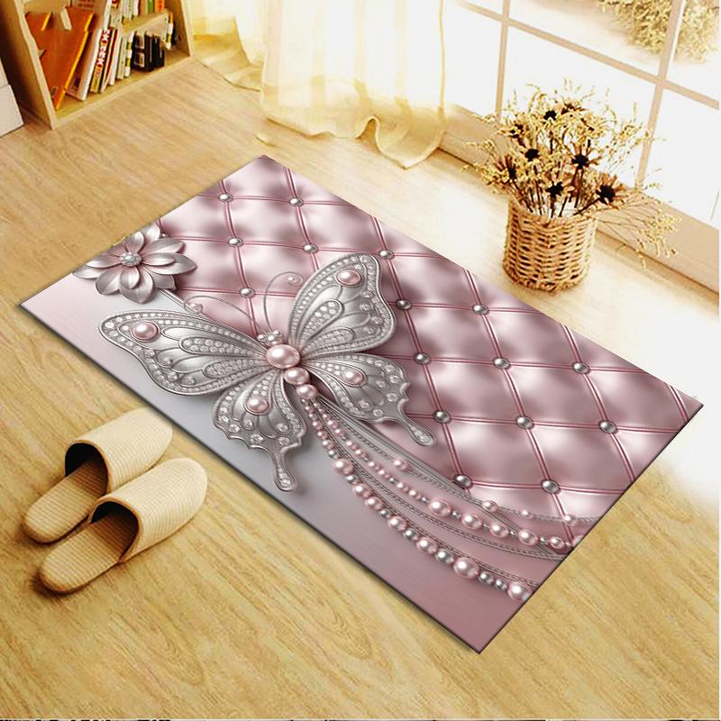 2025 New Gorgeous bow and butterfly Carpet Rug for Living Room Bedroom Home Sofa Decoration,Kids play Non-slip Floor Mat