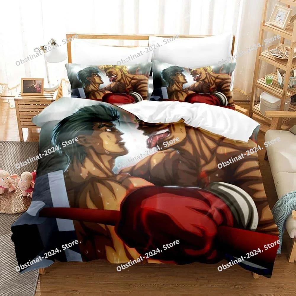 3D Anime Hajime No Ippo Bedding Set Printed Duvet Cover Pillowcase Single Double Style Queen King Size Sets