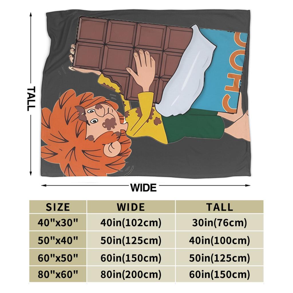 P-Pumuckl Flannel Blanket Winter Chocolate Soft Durable Bedding Throws for Children Couch Bed Fluffy Bedspread Sofa Bed Cover