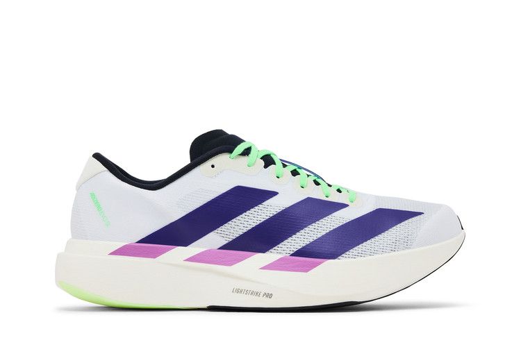 adidas Adizero Evo SL White Purple Lime Burst