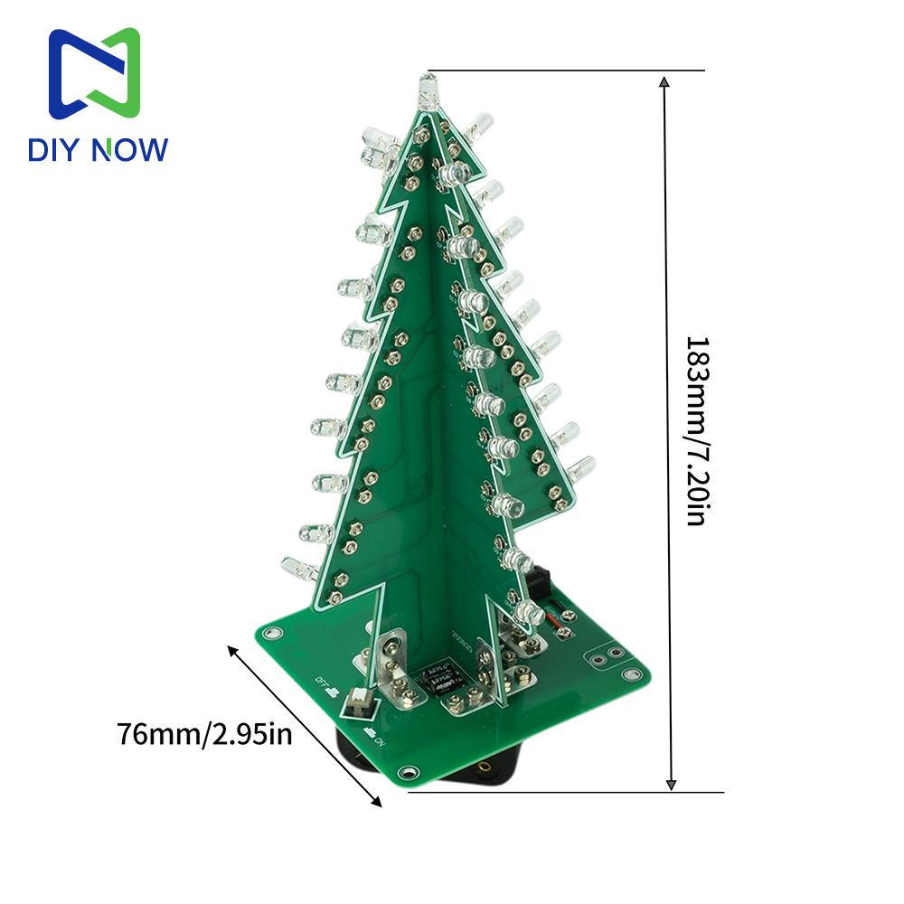 Stereo Christmas Tree Electronic DIY Kit Colorful Flashing 37‑LED Lights USB & AA Battery Holiday Desktop Ornament STEM Project