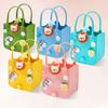 Fashion Multi-purpose Lovely Fur Ball Cute Women Handbag Felt Tote Bag Candy Bag Storage Basket
