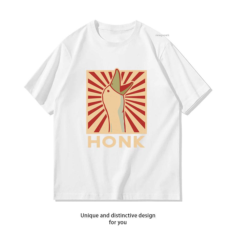 

funny duck HONK Essential TShirt Women Unisex Casual cotton printed t shirts Creative streetwear camisetas outdoors S