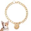 Cat Chain Collar With Bell Fashion Design Dog Necklace Collar Cat Necklace Puppy Chain Collar Fashion Jewelry For Cats Dogs