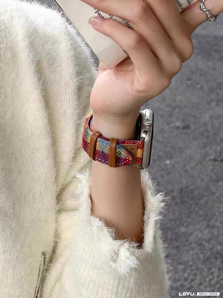 Leather loop For Apple Watch band Watchband Series Ultra 11/10/9/8/7/6/5/4/3/2 SE 38mm 40mm 41mm 42mm 44mm 45mm 46mm 49mm Strap