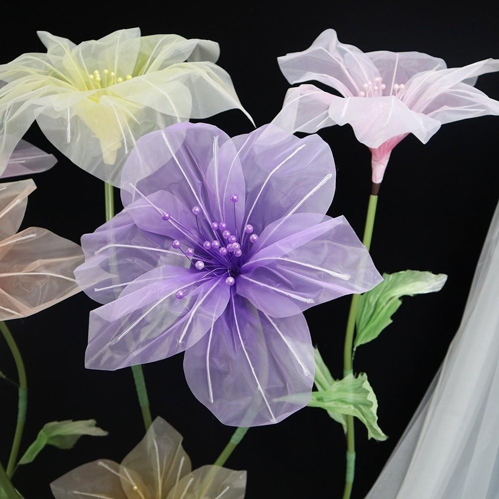 Transparent Silk Large Artificial Flower Handmade Photography Backdrop Prop