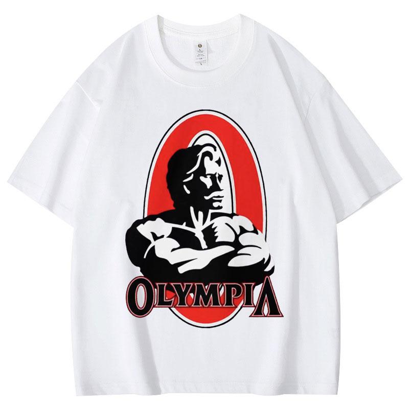 Limitiertes Olympia Gym Fitness T-Shirt Herren Damen Kleidung Mode Vintage Kurzarm T-Shirts Sommer Lässig Locker Baumwoll T-Shirts