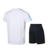 Li Ning Logo Print Comfortable Short Sleeve Tie Waist Shorts Casual Sports Set Men Sets AATT019-2