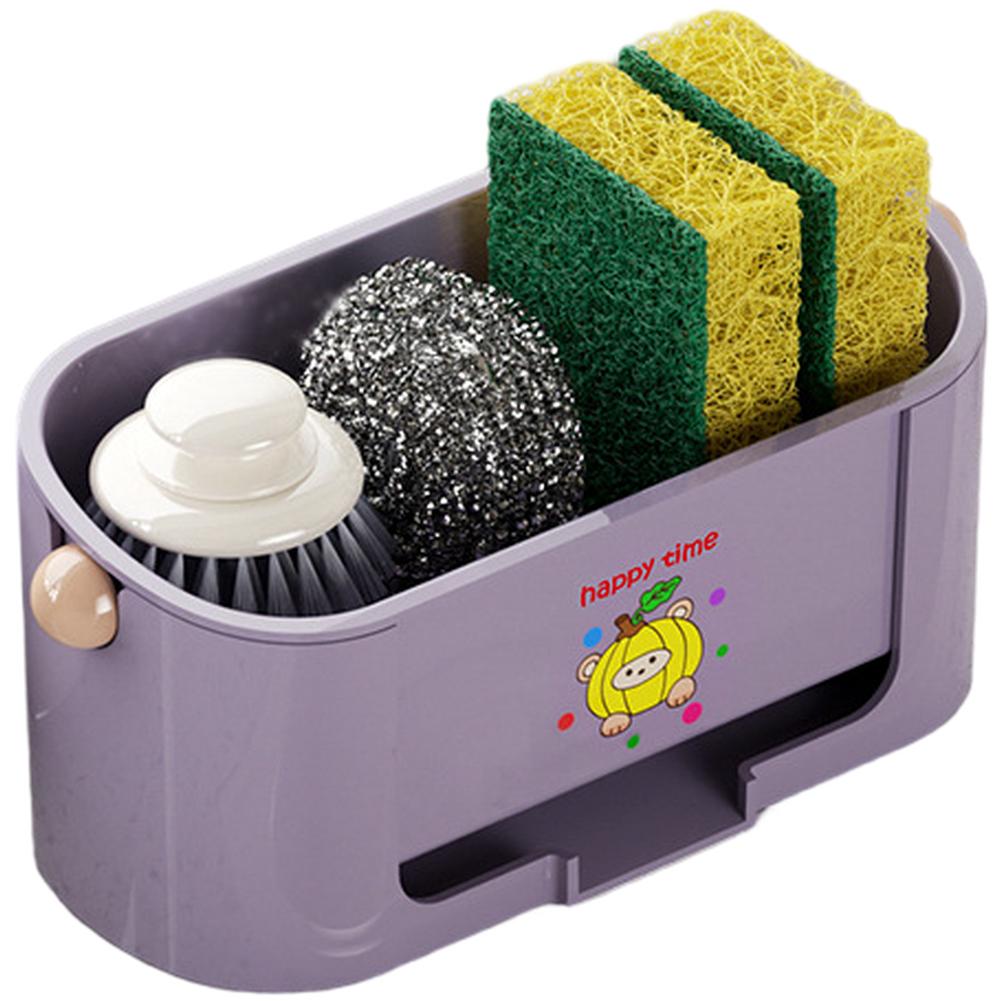 1PCS Multi-Functional Kitchen Sink Stand Sponge Holder Dish Drainer Organizers Plastic Movable Ventilated Drainage Rack