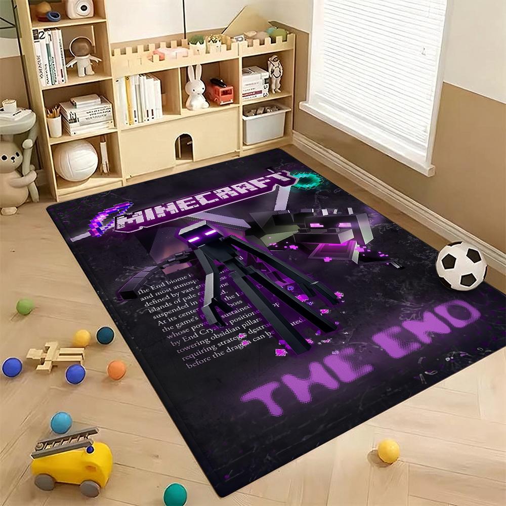Minecraft Blood Moon Adventure Rectangular Rug Nonslip Thick Carpet For Living Room Bedroom Office Home Decor Memorial Gift