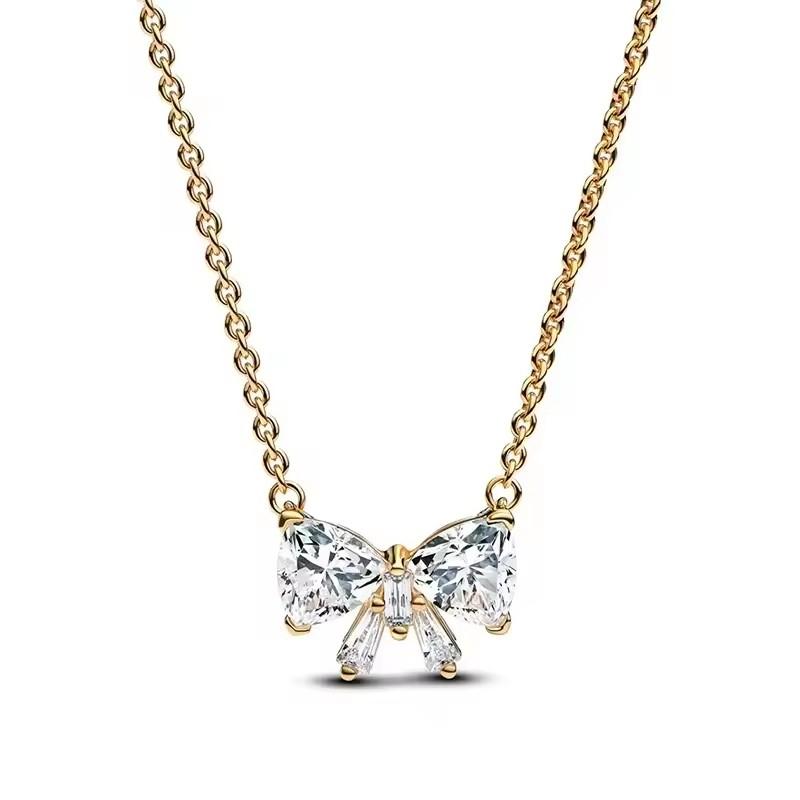 925 Silver Necklace An Arrow Pierces The Heart Bow Pendant Fashion Necklace Charm Classic Gift