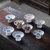 Chinese Blue and White Porcelain Fruit Plate Household Nut Biscuit Storage Plate Living Room Tabletop Sundries Storage Plate New