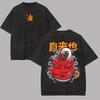Anime Naruto Final Secret Message Jiraiya Graphic Print T-shirt Men Women Vintage Washed O-neck Cotton Summer New Tee Loose Casual Oversized Top