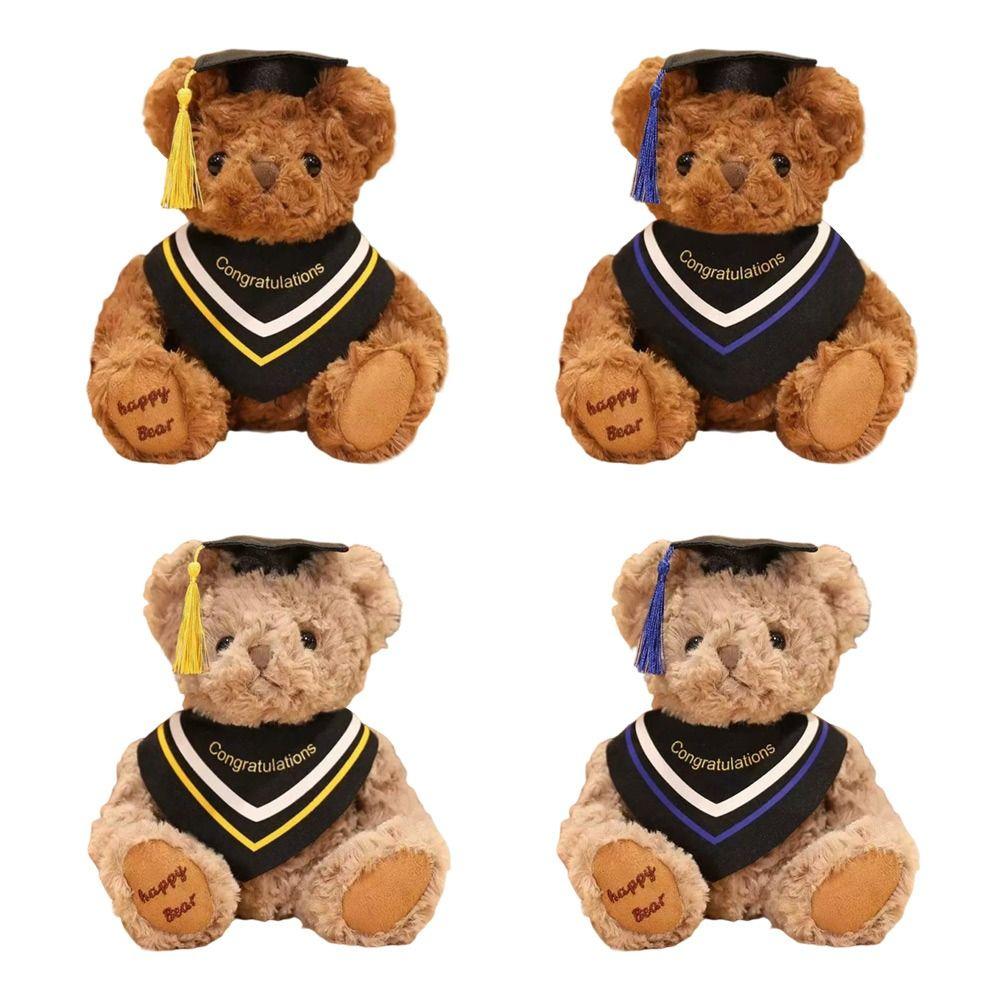 20CM Cute Doctor Bear Plush Toy Soft Graduate Plush Dolls Creative Graduation Bear  Graduate Gift