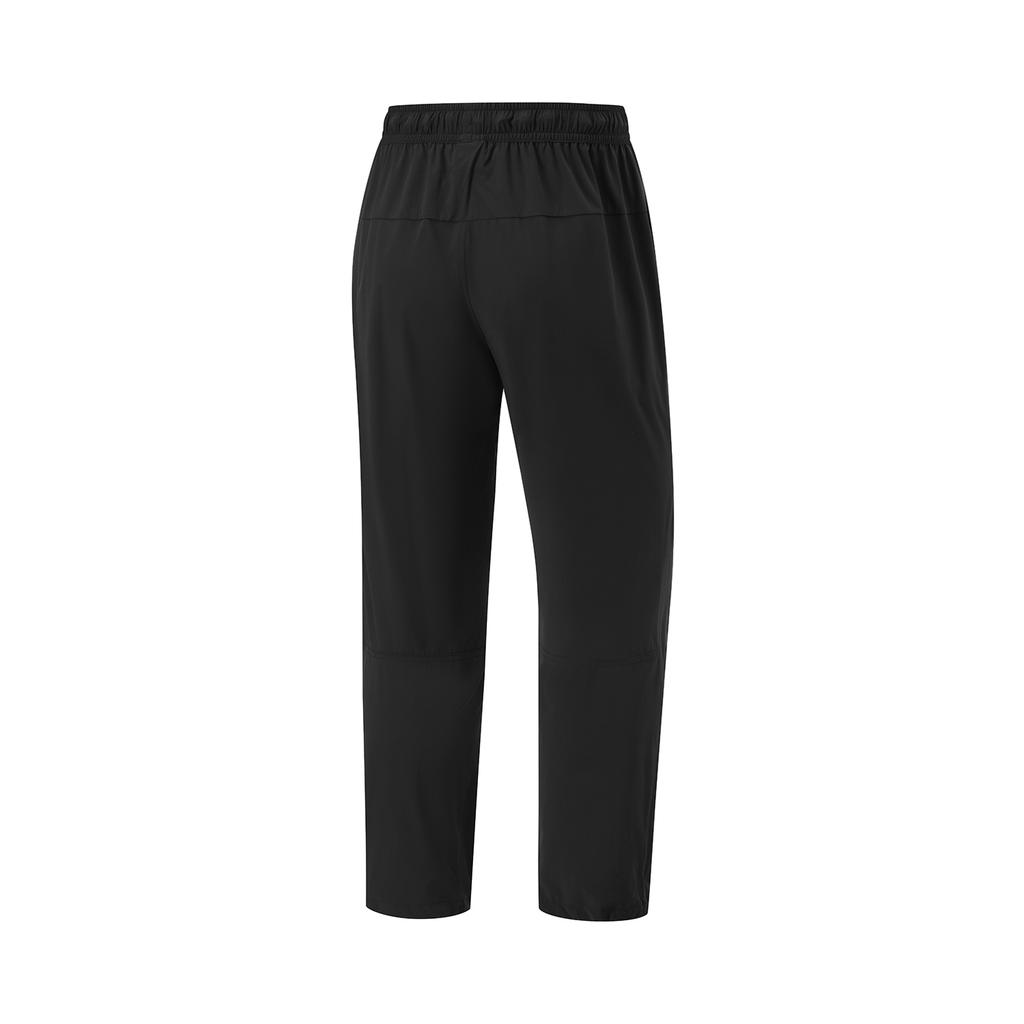 Li-Ning Comfortable Moisture-Wicking Loose Straight-Leg Knitted Sports Pants Men bottoms Black AYKU133-5