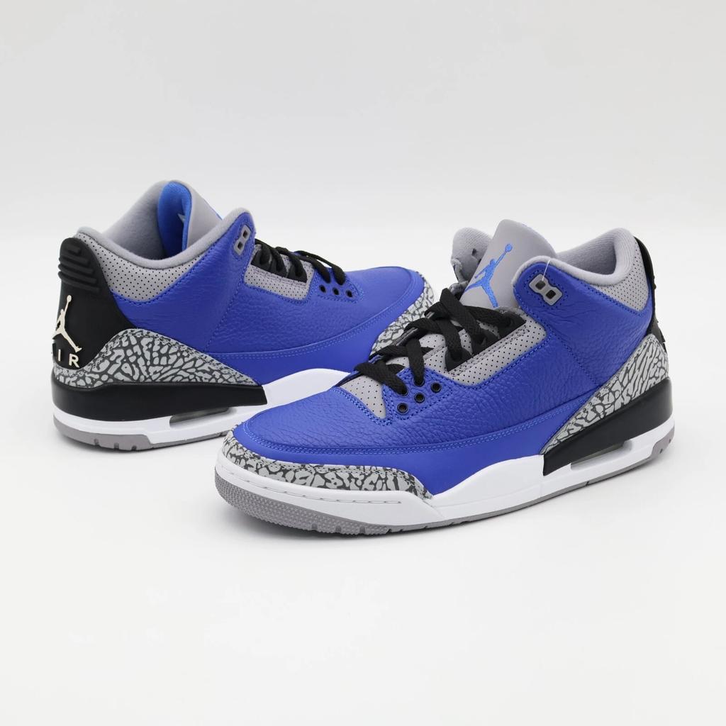 CT8532-400 Nike Air Jordan 3 Retro Varsity Royal Cement Signal Blue Grey (Men's)