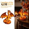 Kreatives Geburtstagsgeschenk für Freunde Drachen Solar Gartenlicht, Halloween Nacht Harz Gotische Kürbis Tischskulptur Büro Statue, Mittelalter Fantasy