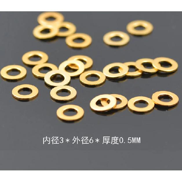 20PCS Carbon steel flat gasket round washer Huasi meson M2 M3 M4 titanium plated gold tuhao gasket flat washer