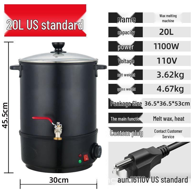 European Standard Stainless Steel Wax Melter - Large Capacity Beauty Salon Wax Melting Machine