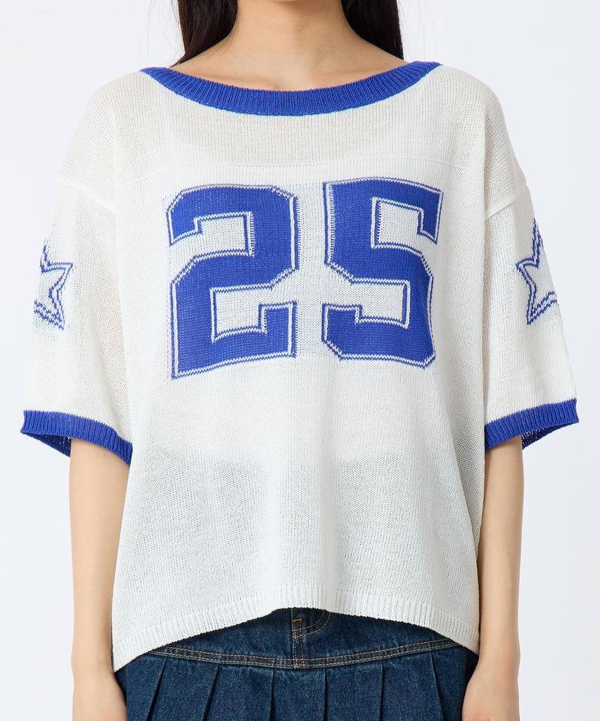ANDTHEOTHER Maglia Blu Oversize Girocollo Manica Corta