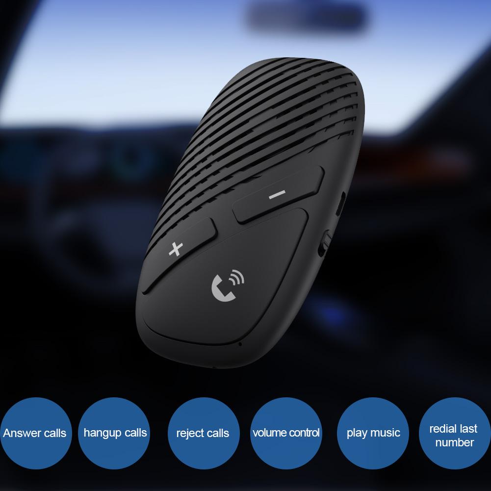 5.0 Sun Shield Car Bluetooth Hands Free Phone Speakerphone Support Four Languages Accessory