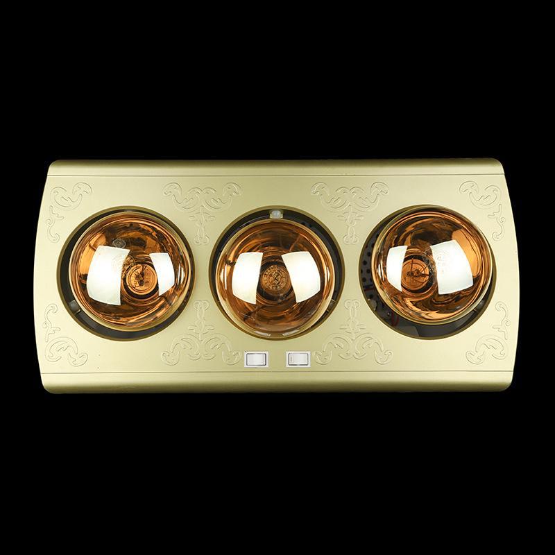 Gold Light Bulb Bathroom Heater - Warm Ceiling Fixture for Home