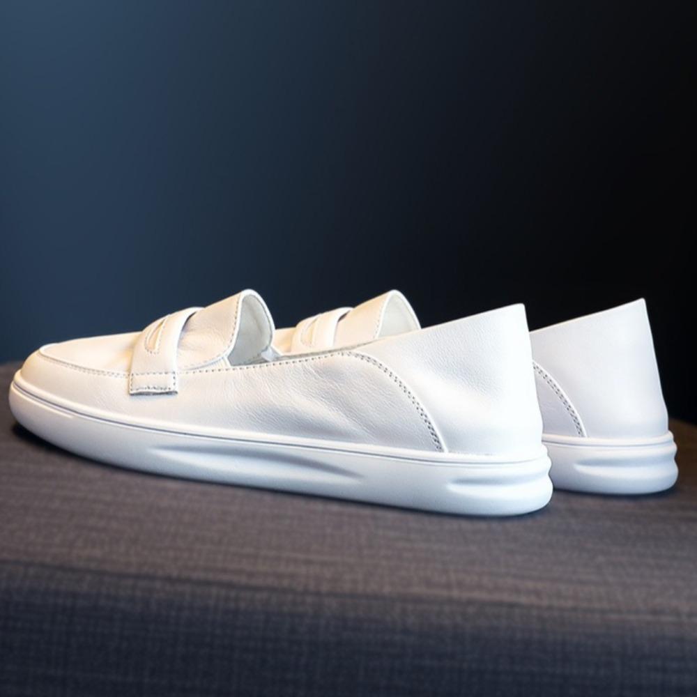 Leather White Shoes Women's 2026 New Spring and Autumn Casual Flat Shoes Women Sneakers Casual Woman Shoes