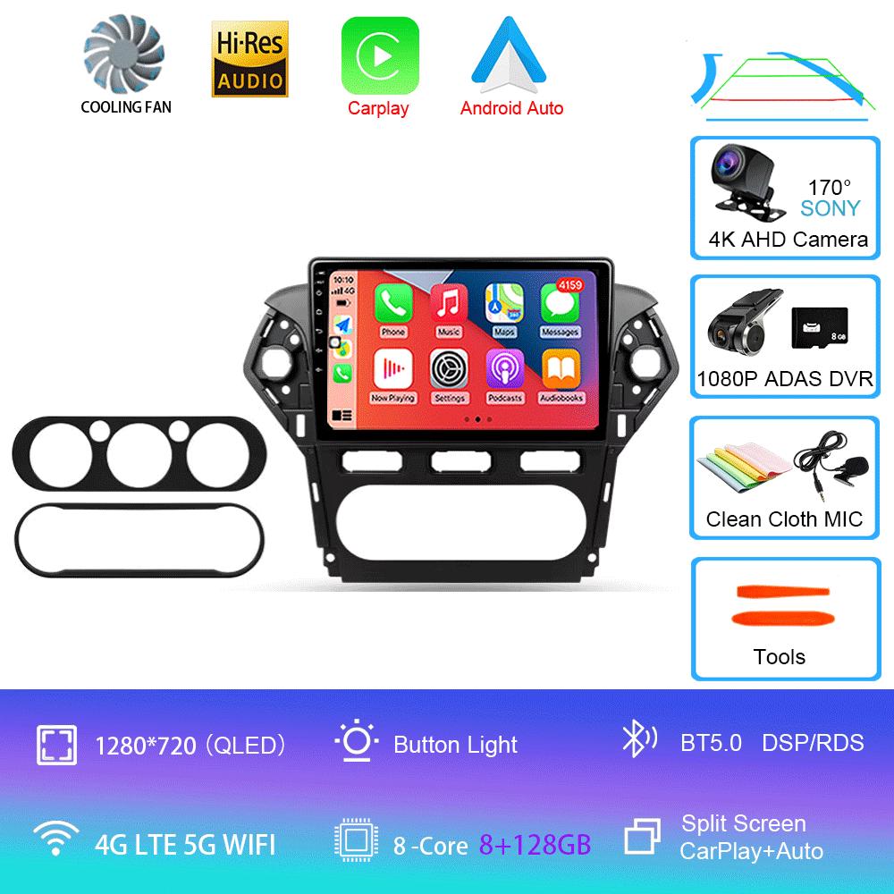 Car Radio Android 14 For Ford Mondeo 4 2010 2011 2012 2013 2014 Carplay Auto Multimedia GPS 360 Camera Player 2 Din Stereo Video