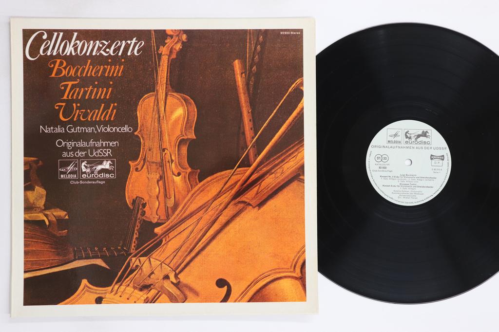 LP Record NATALIA GUTMAN, MICHAI TERIMAN, DAS - Cellokonzert / Boccherini, Tartini, 92920 MELODIA EURODIS 1971 Germany Classical Used