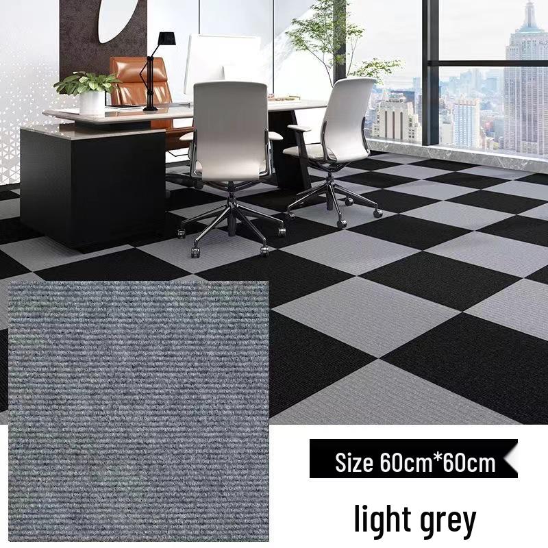 Large Square Patchwork Carpet: Anti-Slip, Self-Adhesive, Waterproof for Office & Bedroom Floors