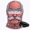 New 3D Face Printed Old Man Balaclava White Mustache Full Coverage Winter Mask Cover Stretch Elastic Funny Ski Mask