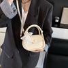 Lychee Pattern Portable Small Square Bag Women'S Versatile Shoulder Bag Casual Light Luxury Messenger Bag