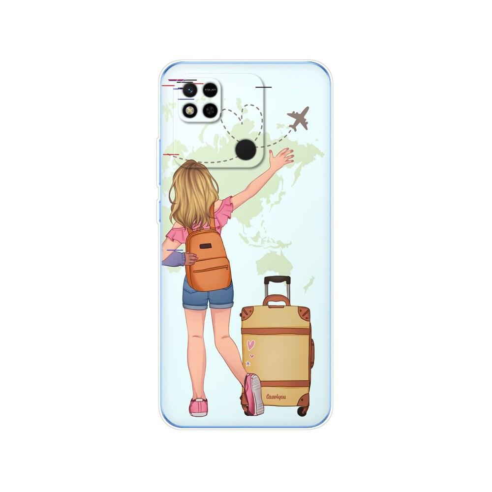 For Redmi 10A Case Back Cover For Xiaomi Redmi 10A Phone Case Redmi10A Bag Tpu Soft Silicon Protective Bumper Etui Funda Coque