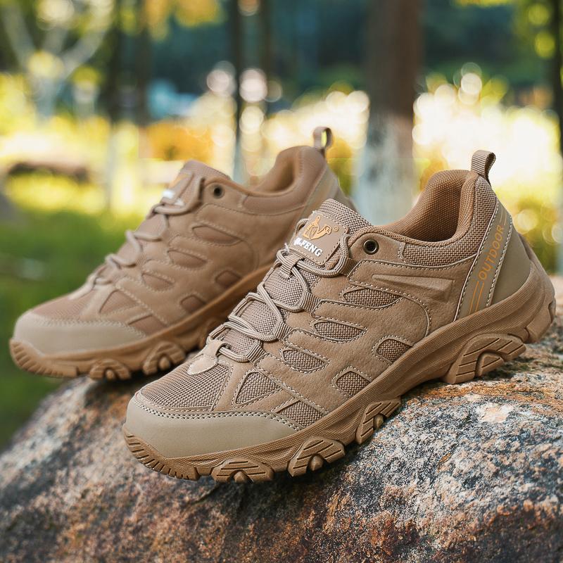 Fashion Outdoor Non-Slip Men's Casual Shoes Breathable Suede Leather Sports Shoes Comfortable Trendy Male Sneakers Lightweight Trainers
