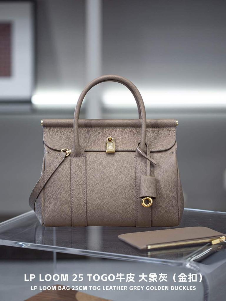 Loom25 Light Luxury High Texture Womens Bag Top Layer Cowhide Large Capacity Timeless Versatile Hand Tote Bag