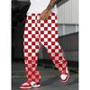 Men's 3D Retro Printed Baggy Casual Trousers,  Elastic Drawstring Waist with Pockets, for Spring Summer Home Outdoor Vacation