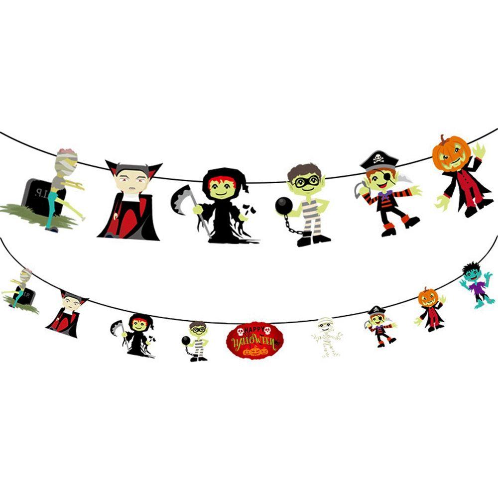 Party Supplies Festival Halloween Halloween Banner Paper Chain Halloween Decor Hanging Garland