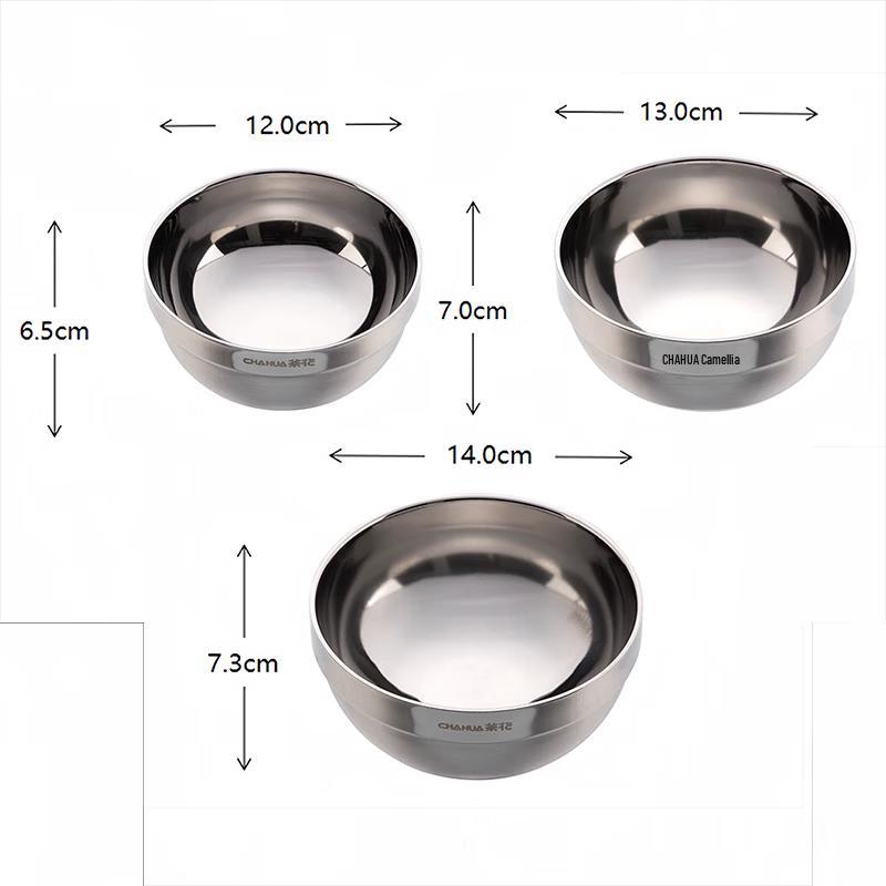 Chahua 304 Stainless Steel Double-Layer Baby Bowl