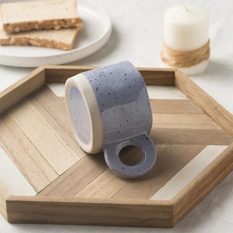 250ml Ceramic Mug Hand Pinched Irregular Flower Mug Handmade Coffee Cup Breakfast Milk Afternoon Tea Cups Korean Style Mugs