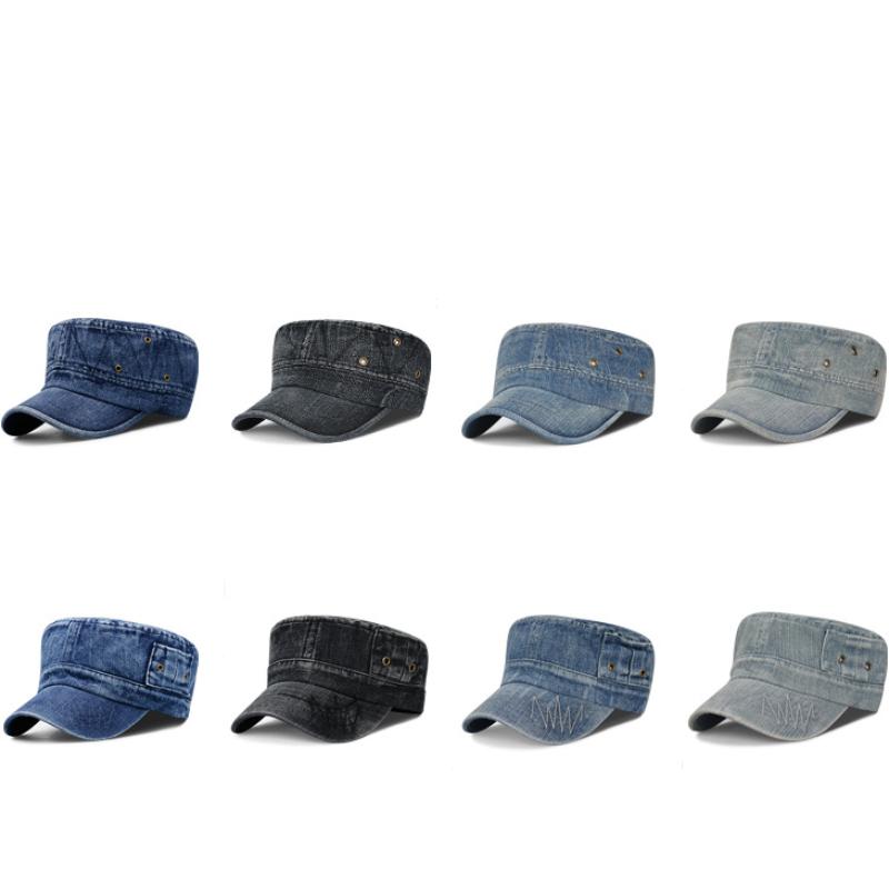 Hat Washed Do Old Denim Breathable Military Cap Outdoor Sunshade Flat Cap Leisure Duck Tongue Cap