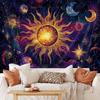 VIKAMA Cosmic Star and Moon Mythology Tapestry Sun and Moon In Harmony Meditation Room Theme Bohemian-Style Living Room