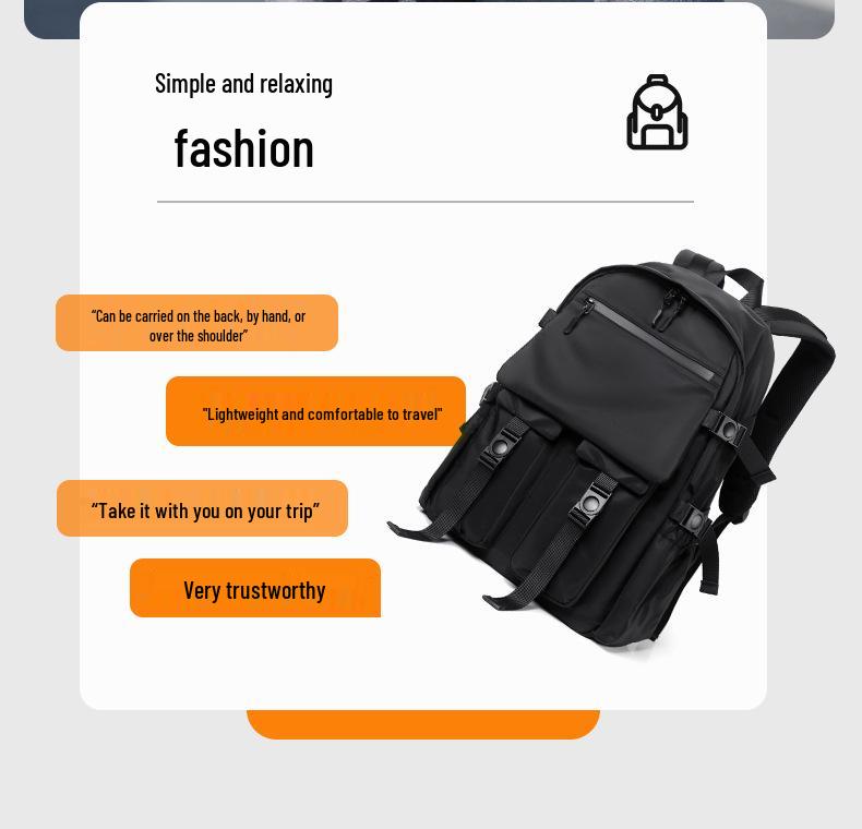 Herren Rucksack mit großem Fassungsvermögen, multifunktional, für Outdoor-Reisen